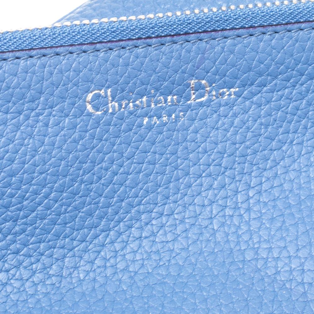 Dior Blue Leather Large Diorissimo Shopper Tote 2