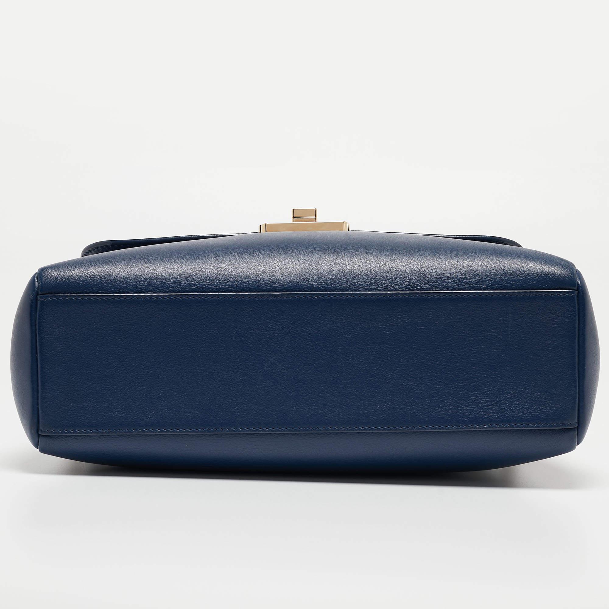 Dior Blue Leather Large Diorling Shoulder Bag For Sale 5