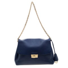 Dior Blue Leather Large Diorling Shoulder Bag