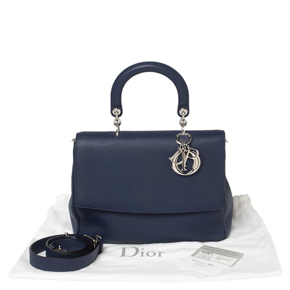 Dior Blue Leather Medium Be Dior Flap Bag 6