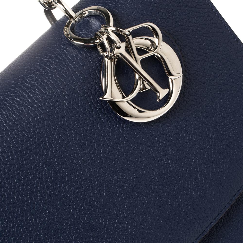 Dior Blue Leather Medium Be Dior Flap Bag 1
