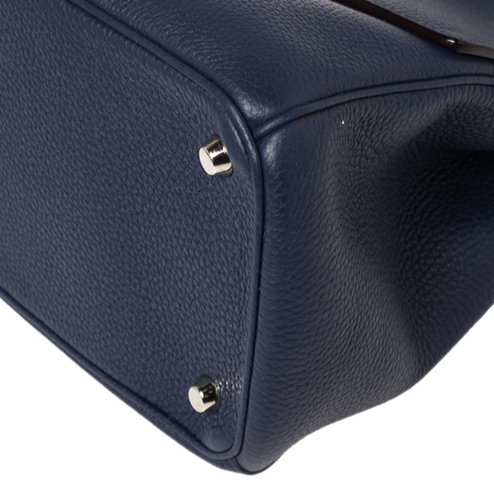 Dior Blue Leather Medium Be Dior Flap Bag 2