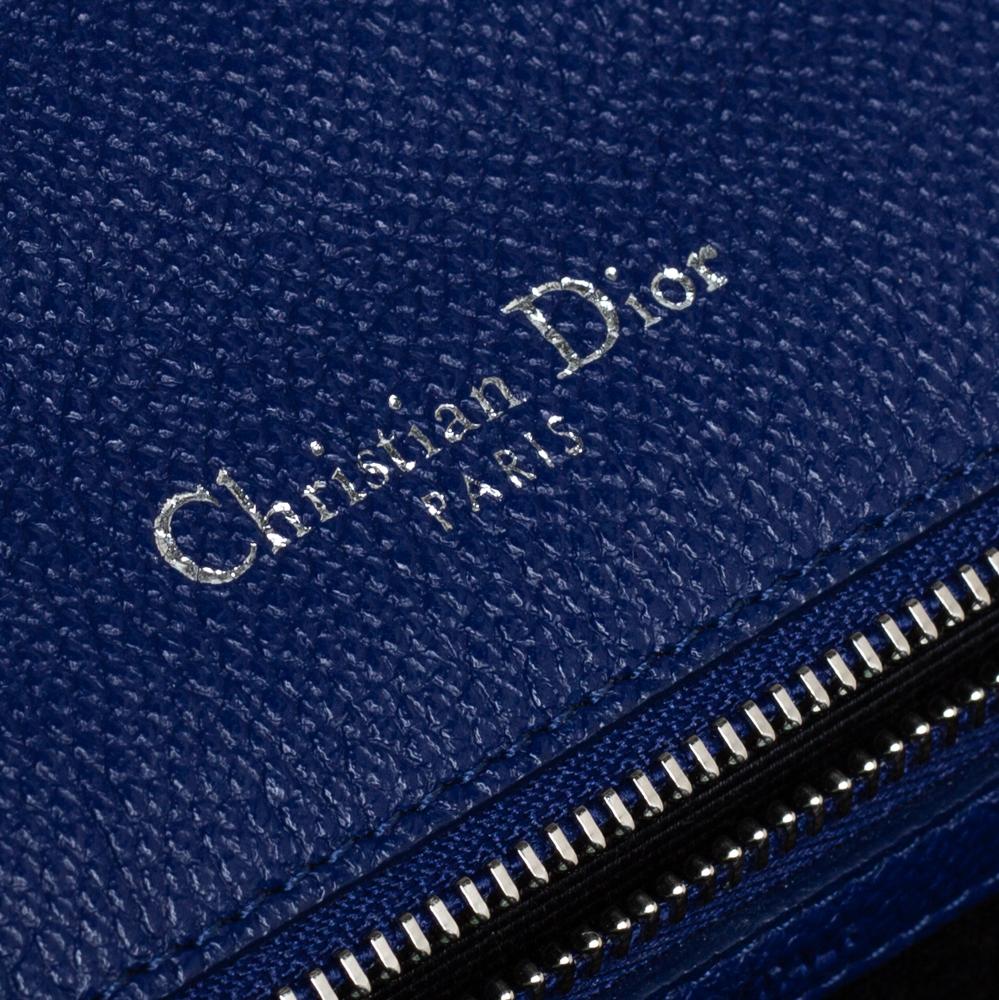 Dior Blue Leather Medium Diorama Flap Shoulder Bag 4