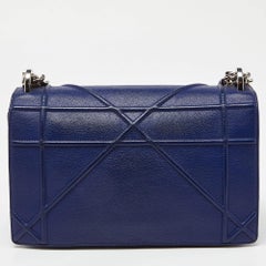 Dior Blue Leather Medium Diorama Flap Shoulder Bag