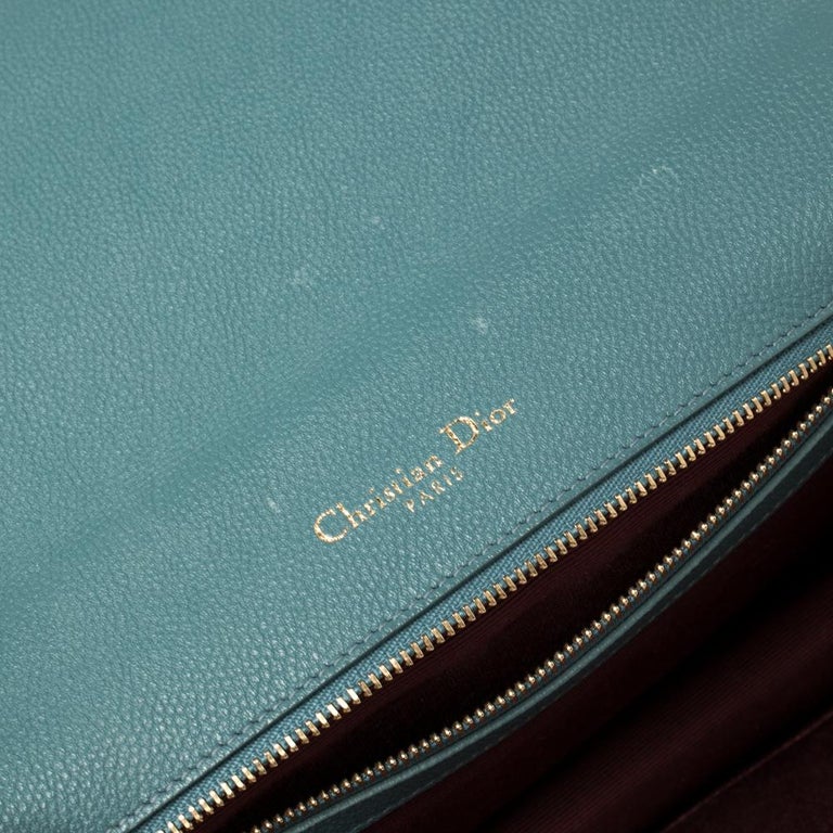 Dior Blue Leather Medium Diorama Flap Shoulder Bag at 1stDibs