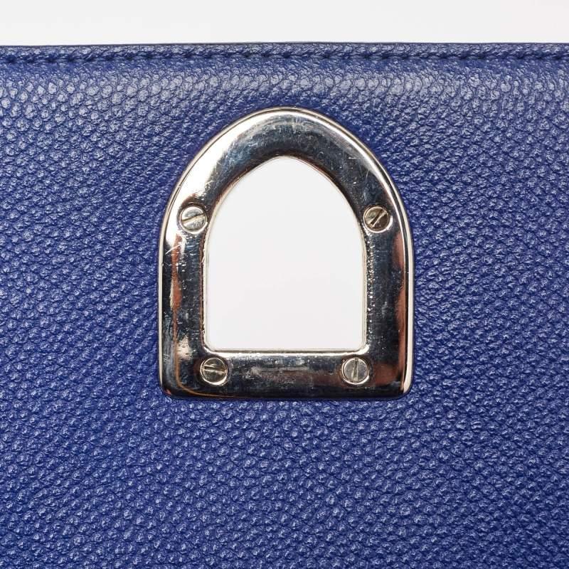 Bolso mediano Diorama de piel azul 2