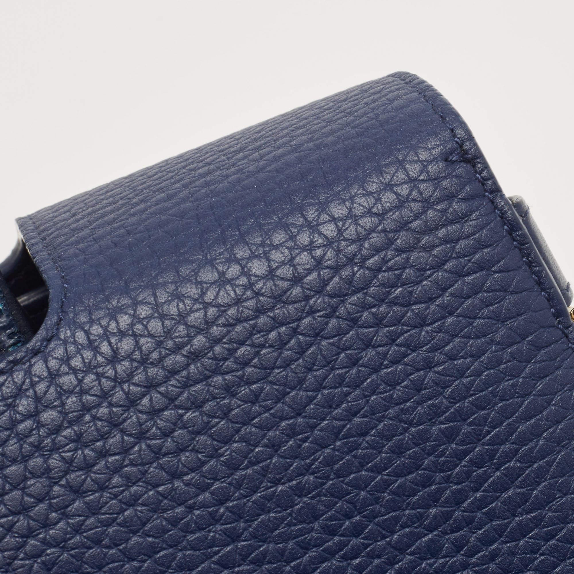 Dior Blue Leather Medium Diorever Bag For Sale 11