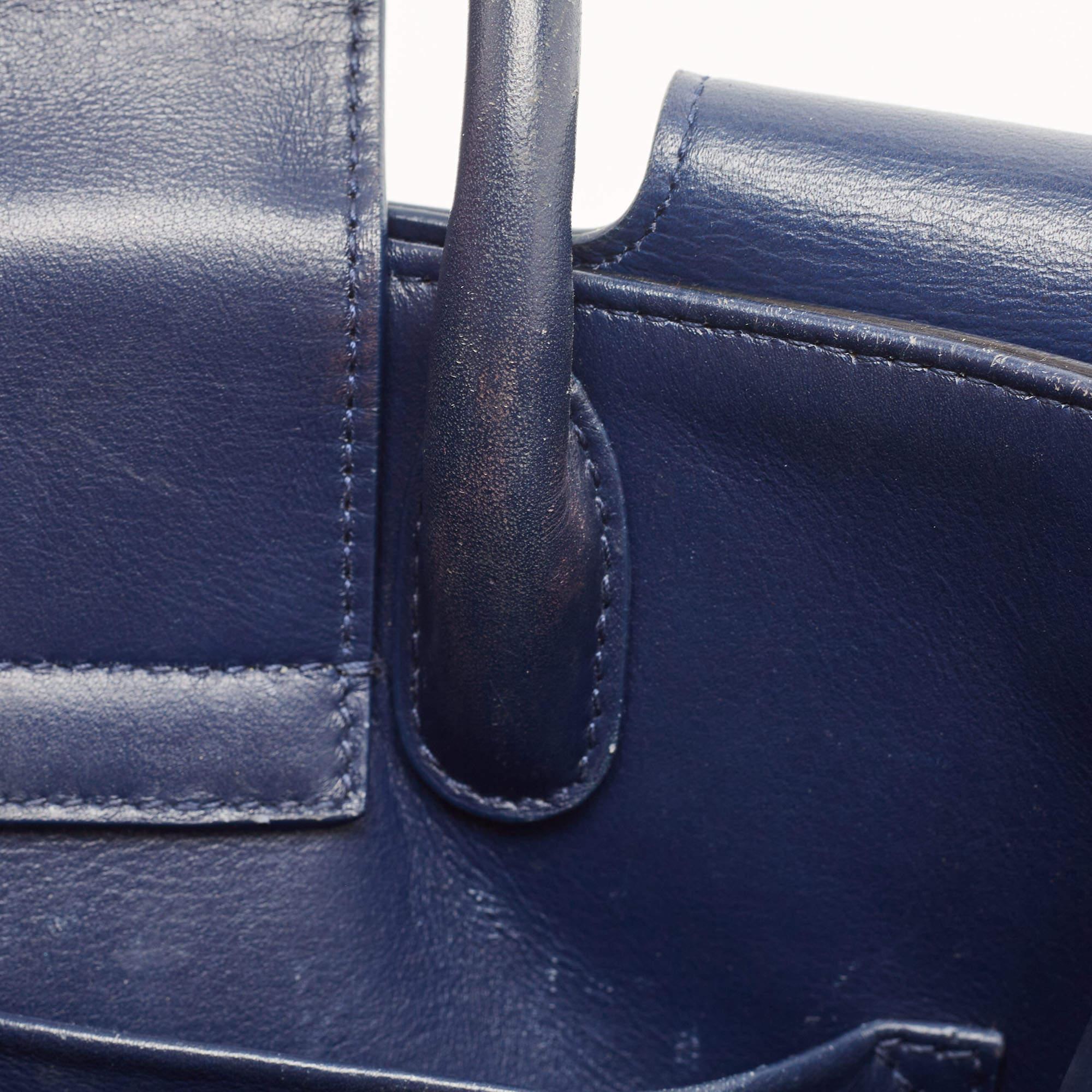 Dior Blue Leather Medium Diorever Bag For Sale 1