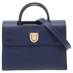 Dior Blue Leather Medium Diorever Bag