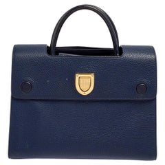 Dior Blue Leather Medium Diorever Tote Dior Blue Leather Medium Diorever Tote