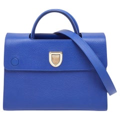 Dior - Fourre-tout moyen en cuir bleu Diorever