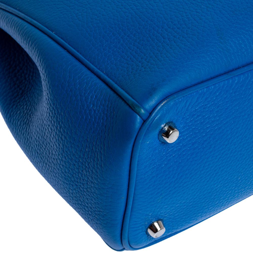 Dior Blue Leather Medium Diorissimo Shopper Tote 5