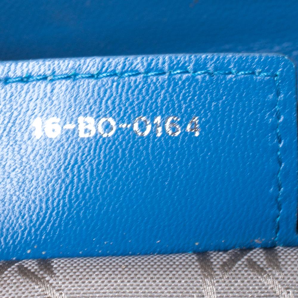 Dior Blue Leather Medium Lady Dior Tote 4