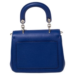 Dior Blue Leather Mini Be Dior Top Handle Bag