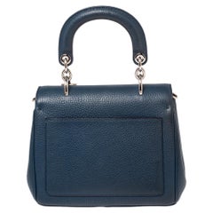 Dior Blue Leather Mini Be Dior Top Handle Bag