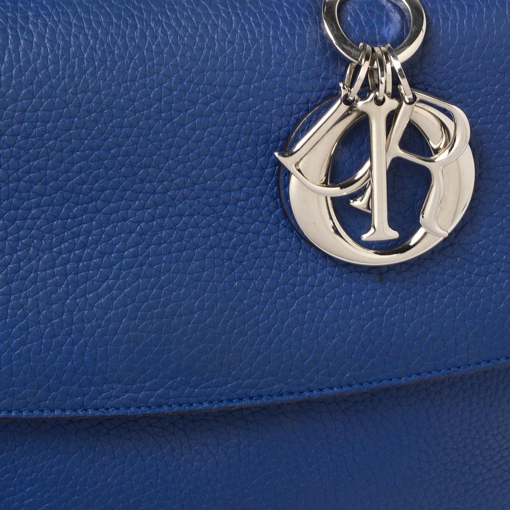 Dior Blue Leather Small Be Dior Flap Top Handle Bag 3