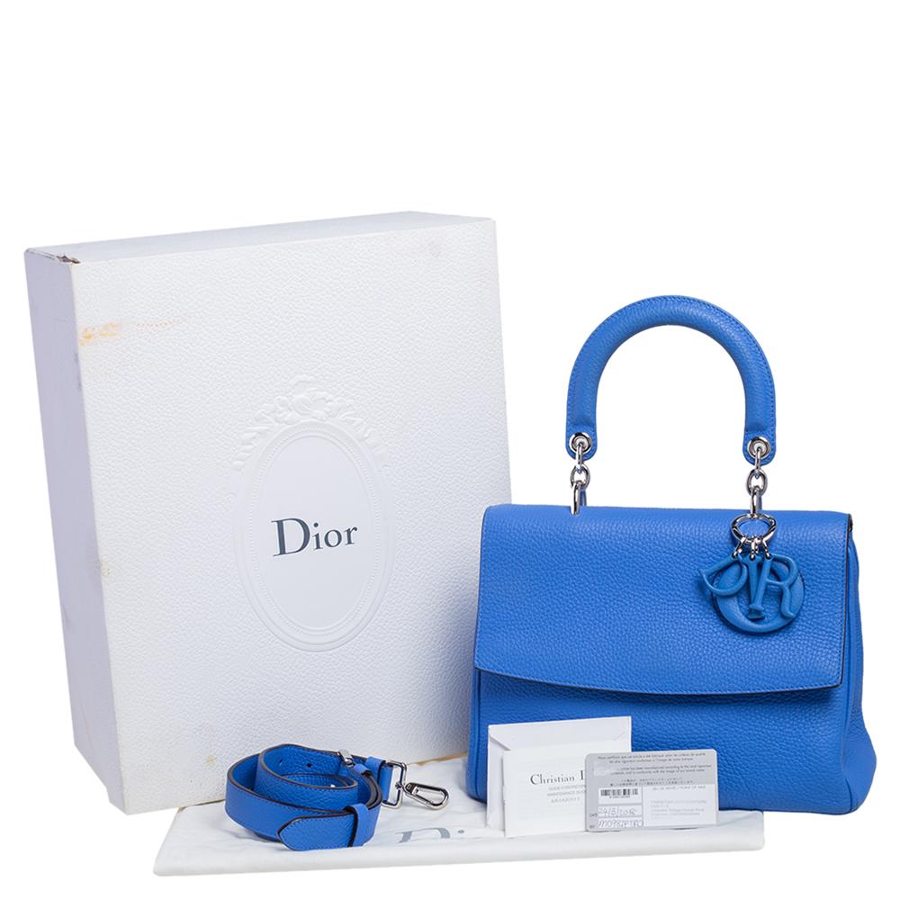 Dior Blue Leather Small Be Dior Flap Top Handle Bag 5