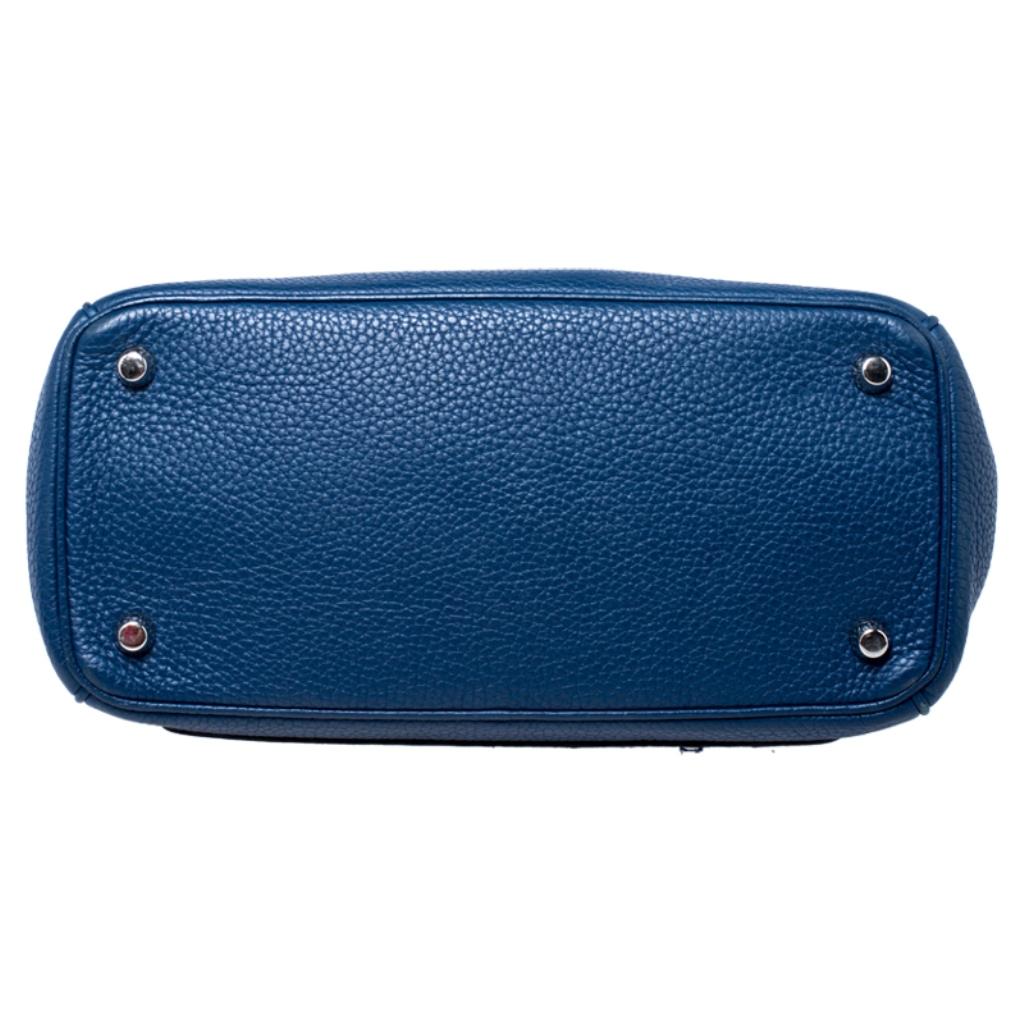 Dior Blue Leather Small Be Dior Flap Top Handle Bag 1