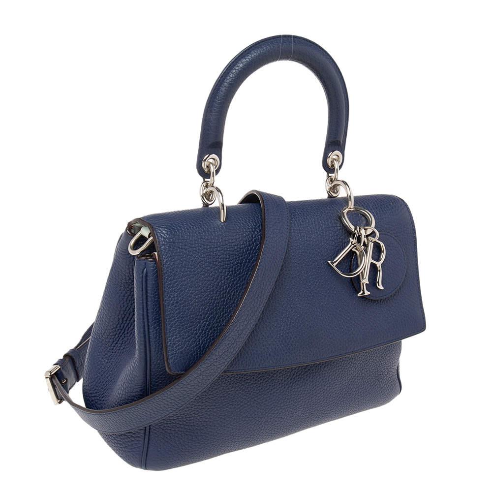 Dior Blue Leather Small Be Dior Flap Top Handle Bag 1