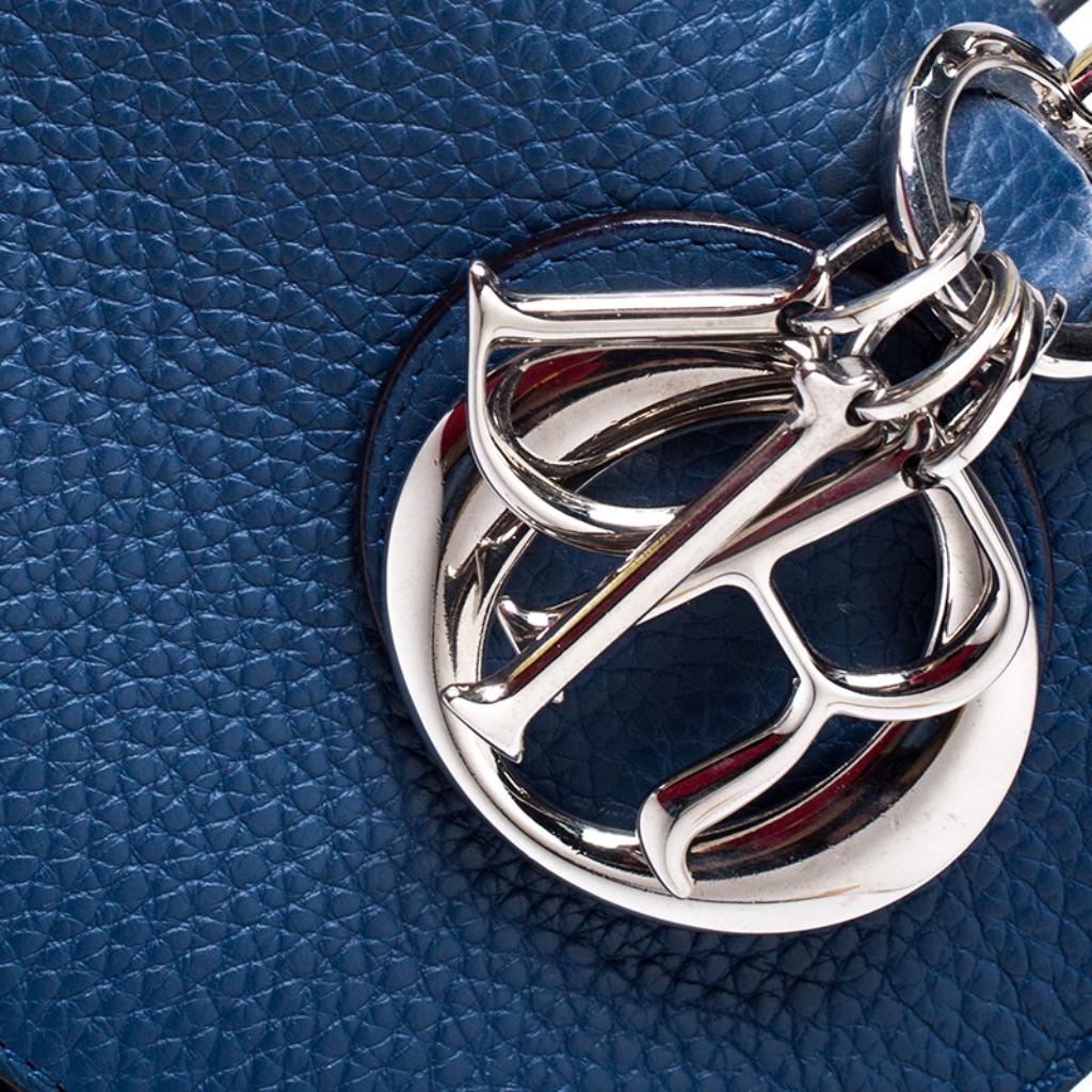 Dior Blue Leather Small Be Dior Flap Top Handle Bag 3