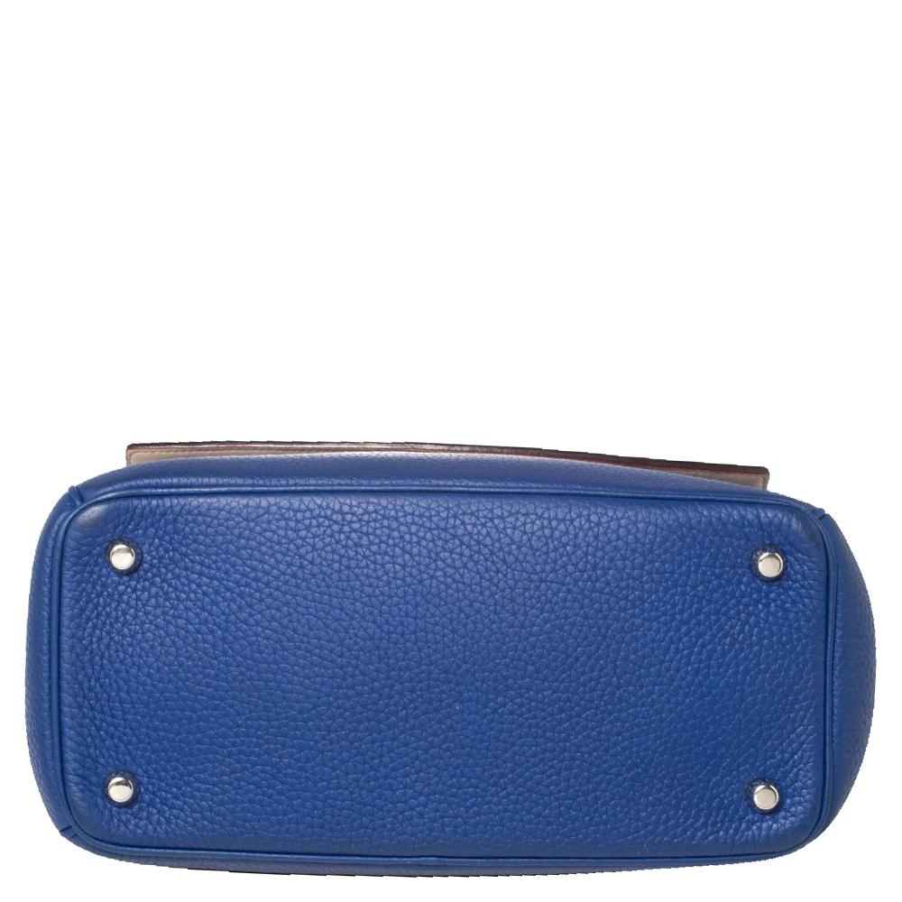 Dior Blue Leather Small Be Dior Flap Top Handle Bag 1