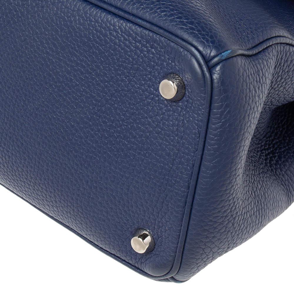 Dior Blue Leather Small Be Dior Flap Top Handle Bag 4