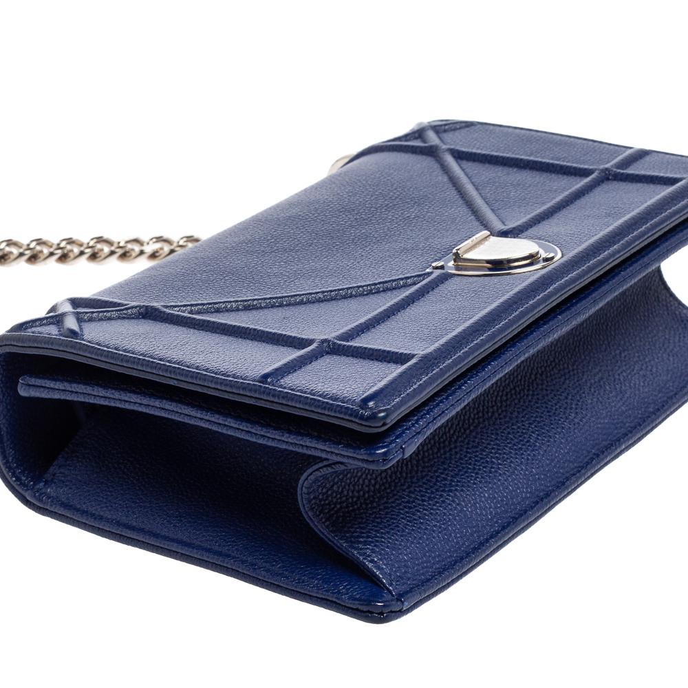 Dior Blue Leather Small Diorama Shoulder Bag 7