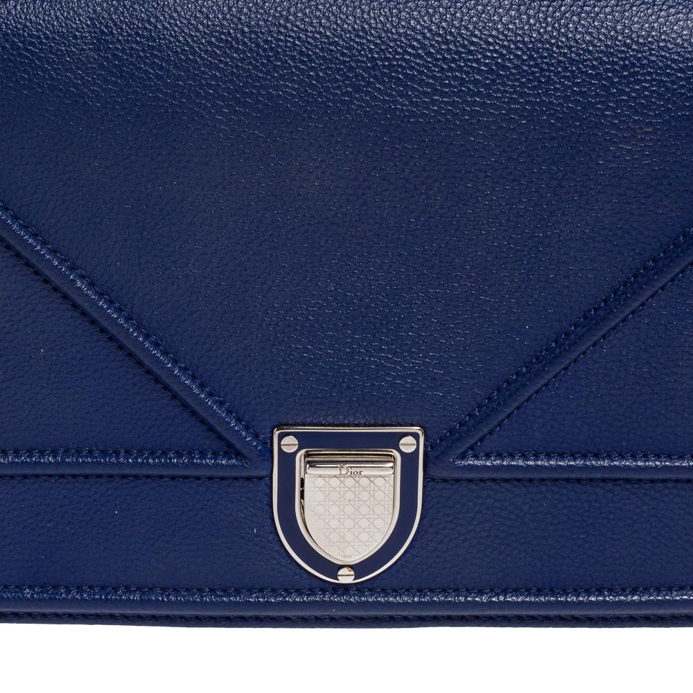 Dior Blue Leather Small Diorama Shoulder Bag 8