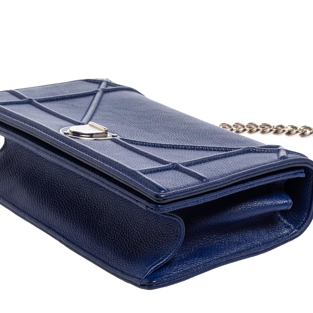 Dior Blue Leather Small Diorama Shoulder Bag 2