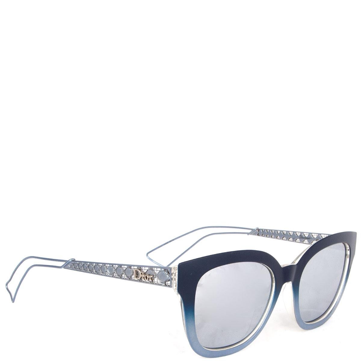 100% authentic Christian Dior Diorama 1 sunglasses with a navy blue, light blue and silver metal frame and silver mirrored lenses. Have been worn and are in excellent condition. Come with case.

Width14cm (5.5in)
Height5.2cm (2in)

All our listings