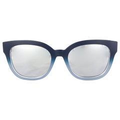 DIOR blue metal DIORAMA 1 Sunglasses Mirrored Lens 2IL/DC