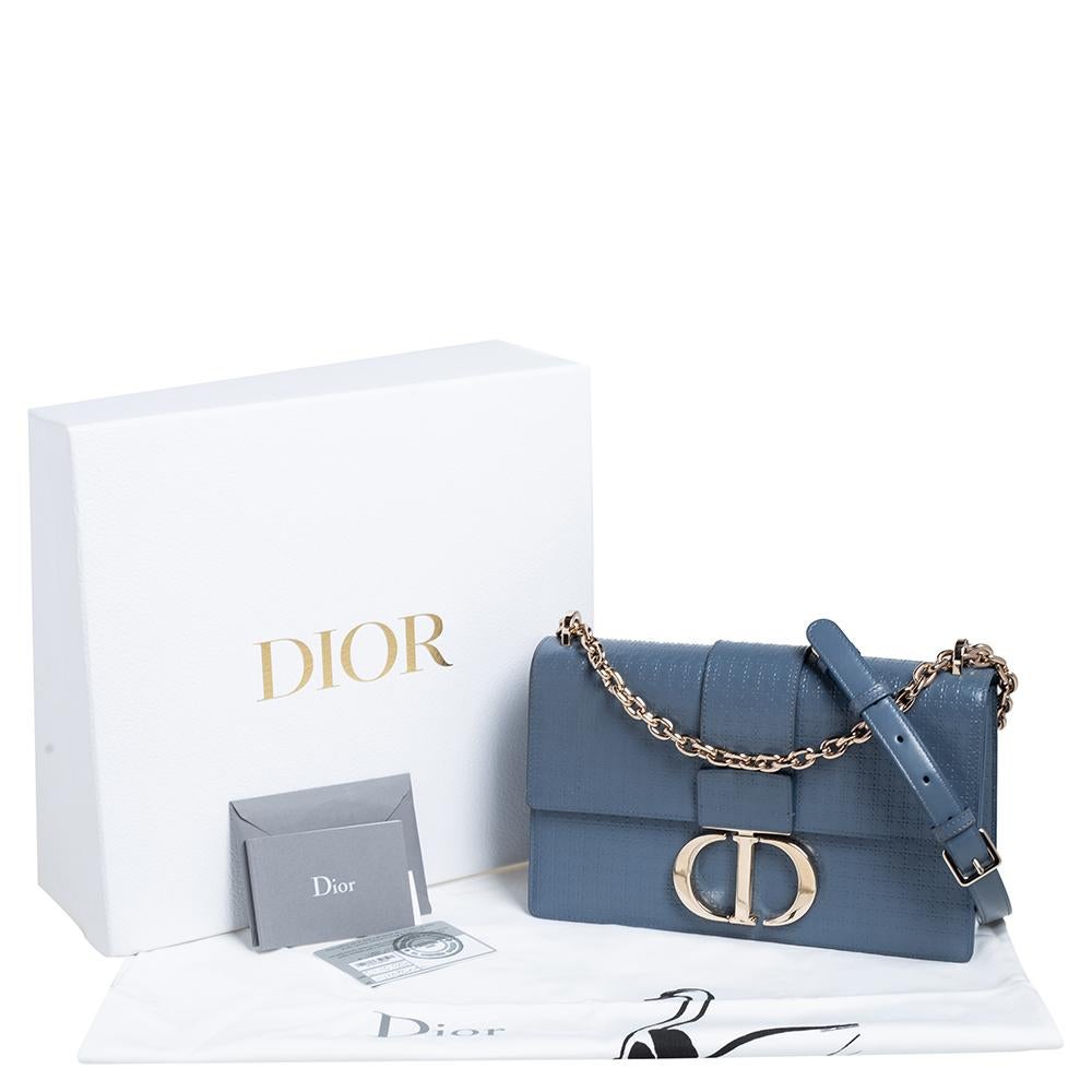 Dior Blue Micro Cannage Leather 30 Montaigne Shoulder Bag 5