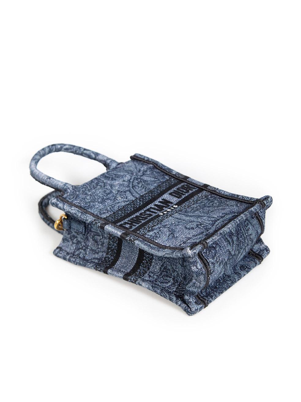 Dior Blue Mini Vertical Dior Book Tote 3