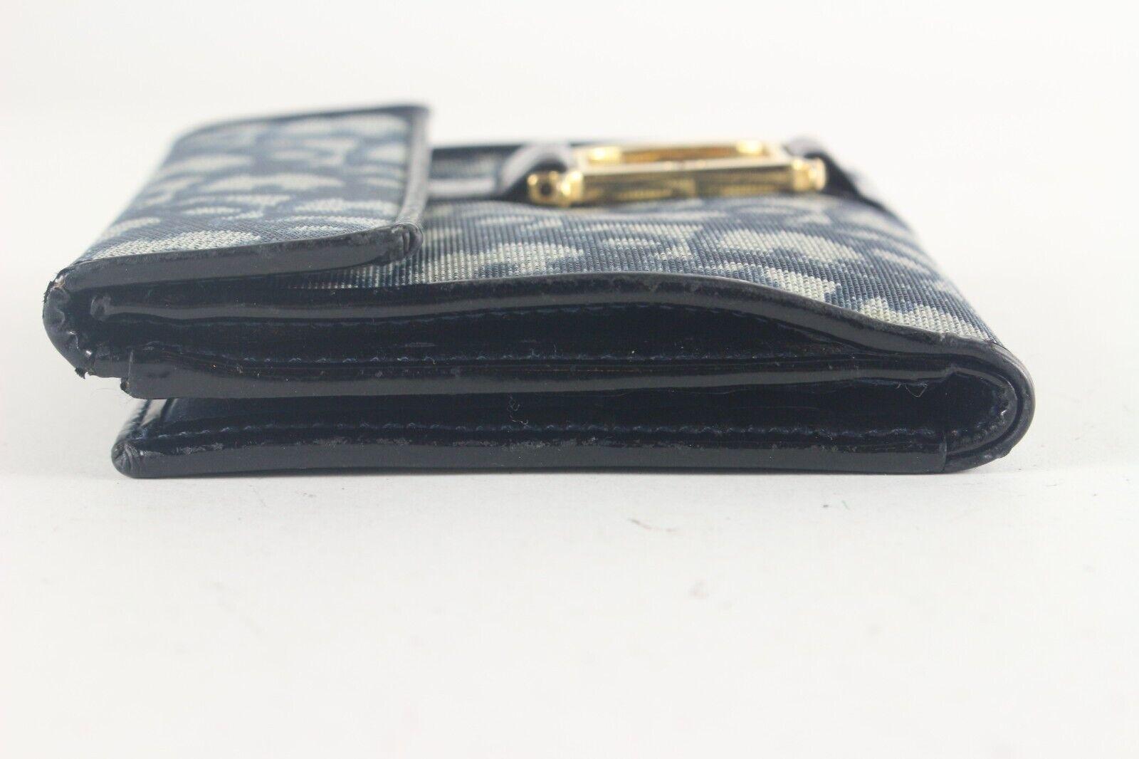 Gray DIOR Blue Monogram Trotter D Charm Compact Wallet 1D726K