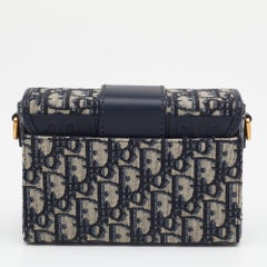 Dior Blue Oblique Canvas 30 Montaigne Box Bag