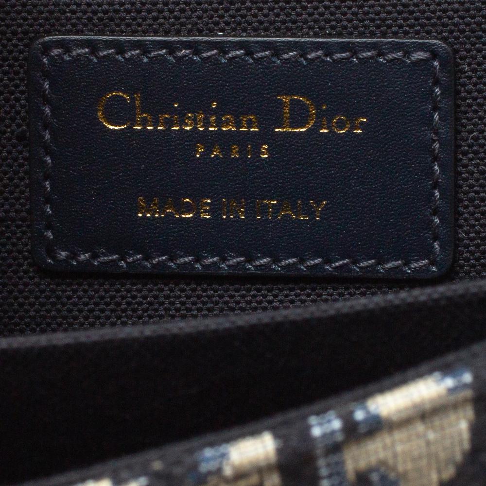 Dior Blue Oblique Canvas and Leather 30 Montaigne Shoulder Bag 1