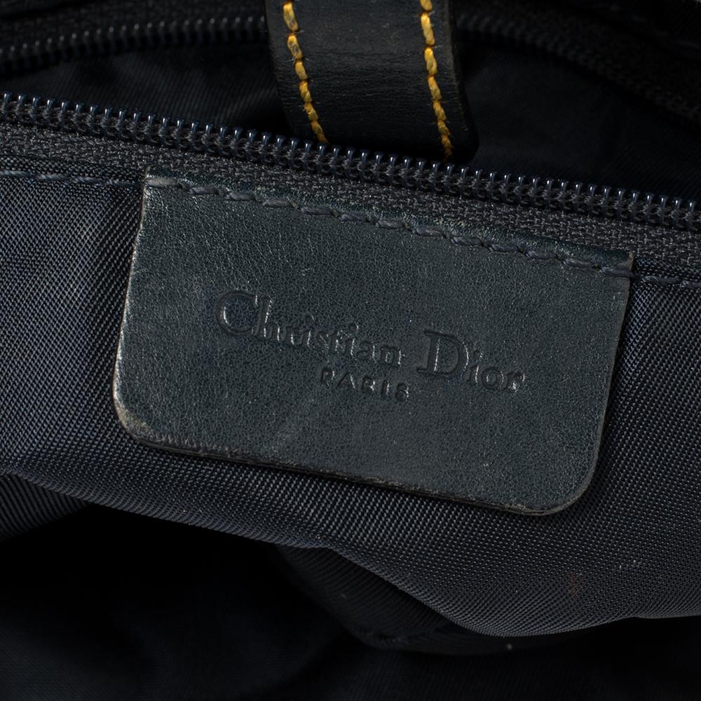 Dior Blue Oblique Denim and Leather Saddle Bag 8