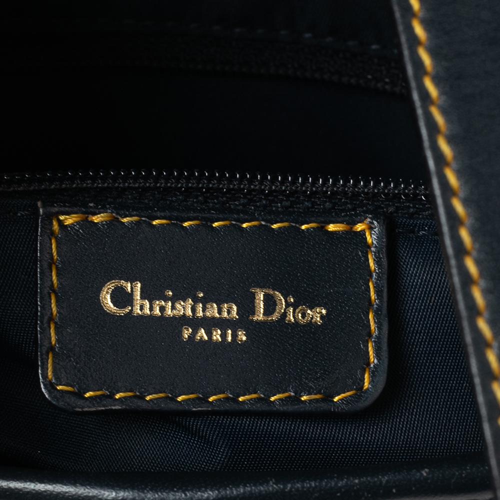 Dior Blue Oblique Denim Saddle Bag 2