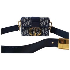 Dior Blue Oblique Jacquard 30 Montaigne Bag
