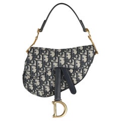 Dior Blue Oblique Mini Saddle Bag