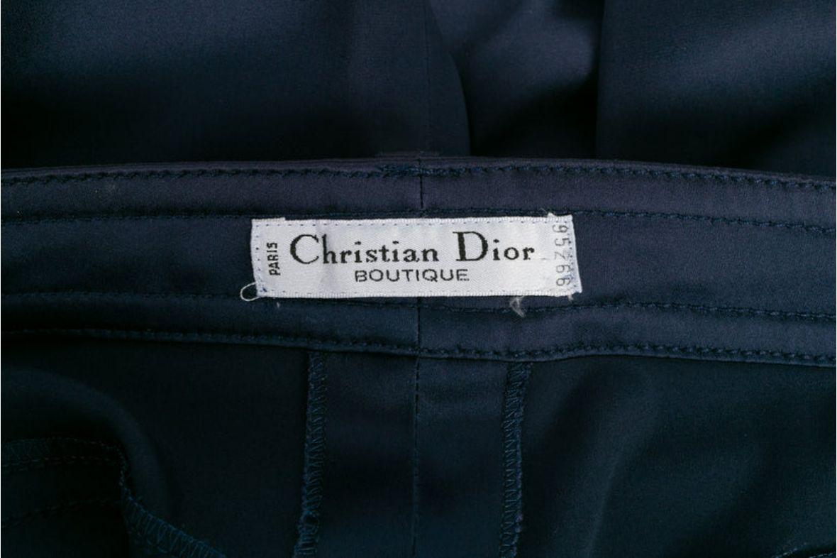Dior - Pantalon bleu, taille 38FR en vente 4