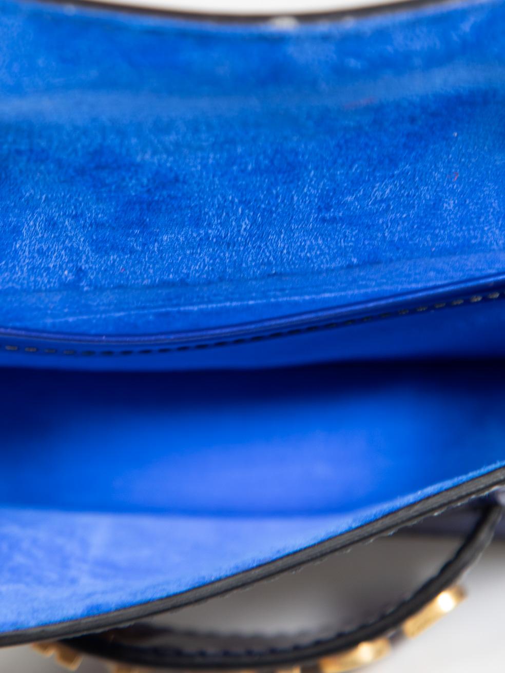 Dior Blue Patent Leather J'adior Mini Flap Bag 2
