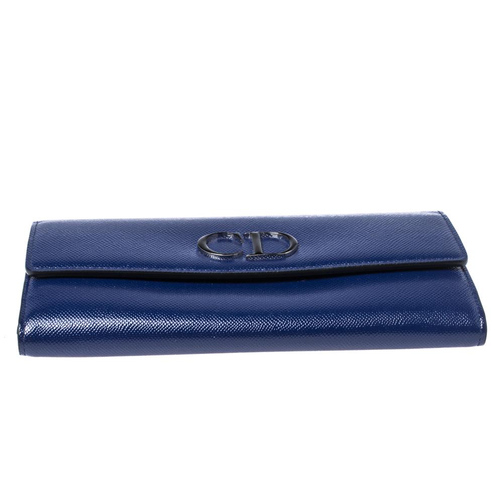 blue dior wallet