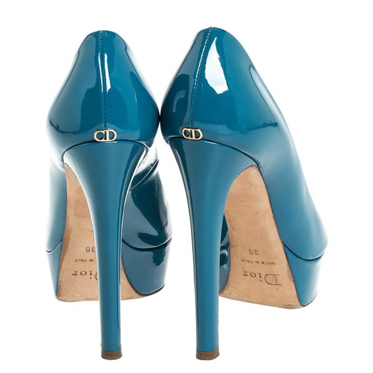 dior heels blue