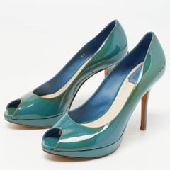 Pompe Miss Dior in vernice blu taglia 39