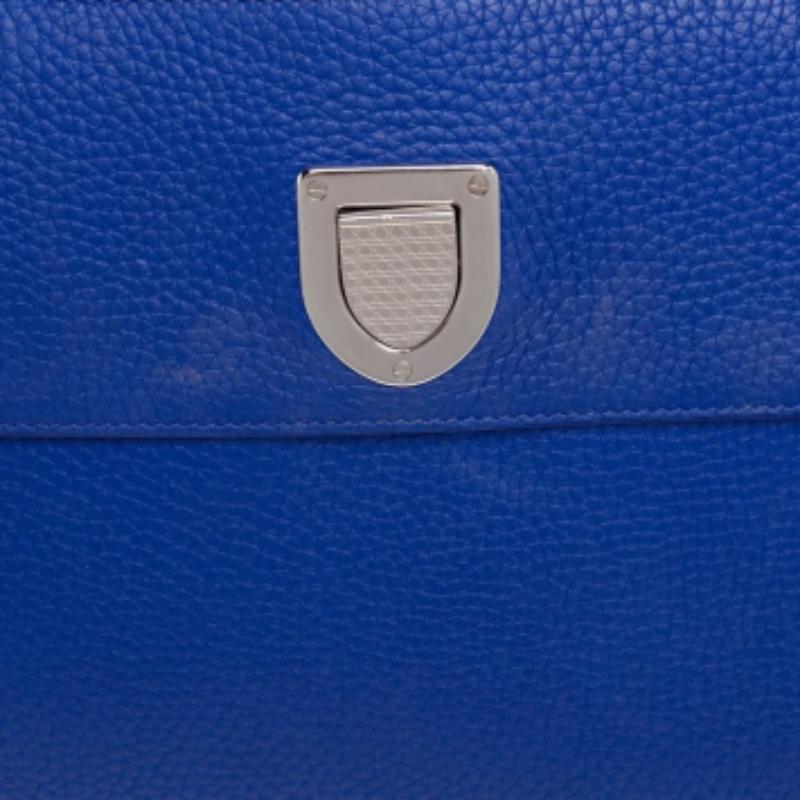 Dior Blue Pebbled Leather Medium Diorever Tote en venta 1