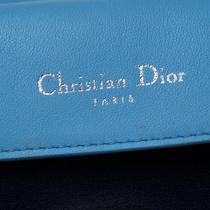 Black Dior Blue/Red Leather Be Dior Shoulder Bag