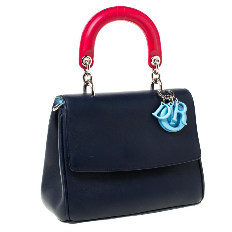 Dior Blue/Red Leather Be Dior Shoulder Bag 1