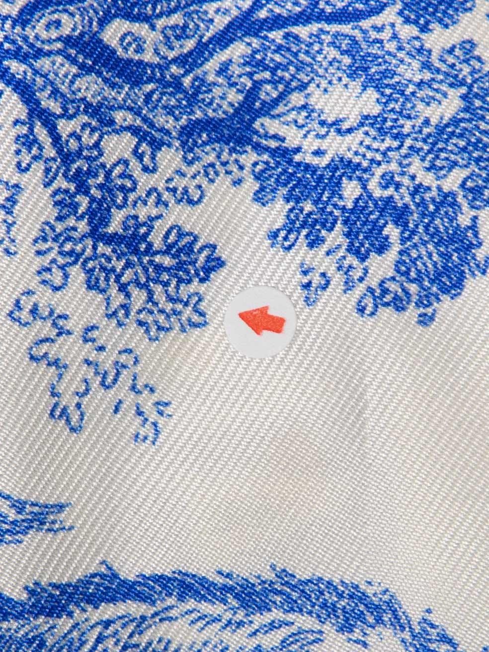 Dior Blue Silk Toile De Jouy Twilly Scarf 2