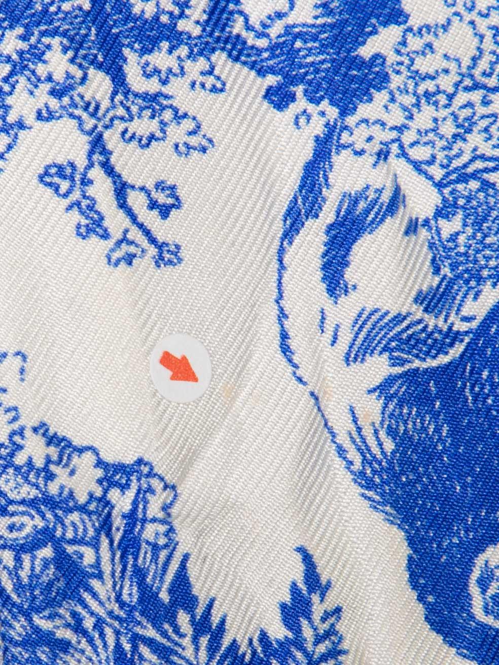Dior Blue Silk Toile De Jouy Twilly Scarf 5